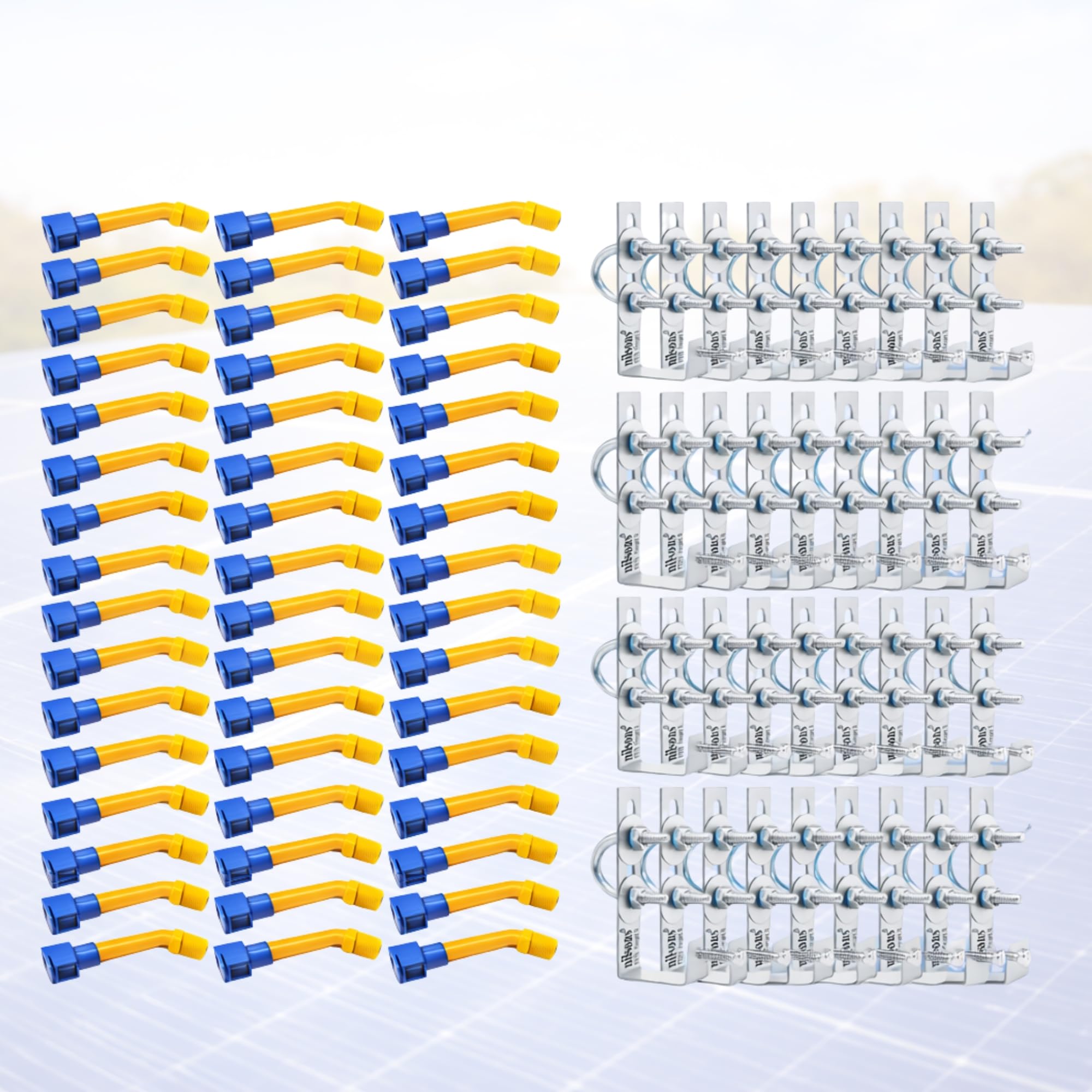Solar Panel Long Sprinkler Washing Combo 100 Pcs | Long Sprinkler Nozzles and Galvanized Mounting Clamps | Solar Panel Cleaning System-picture-43
