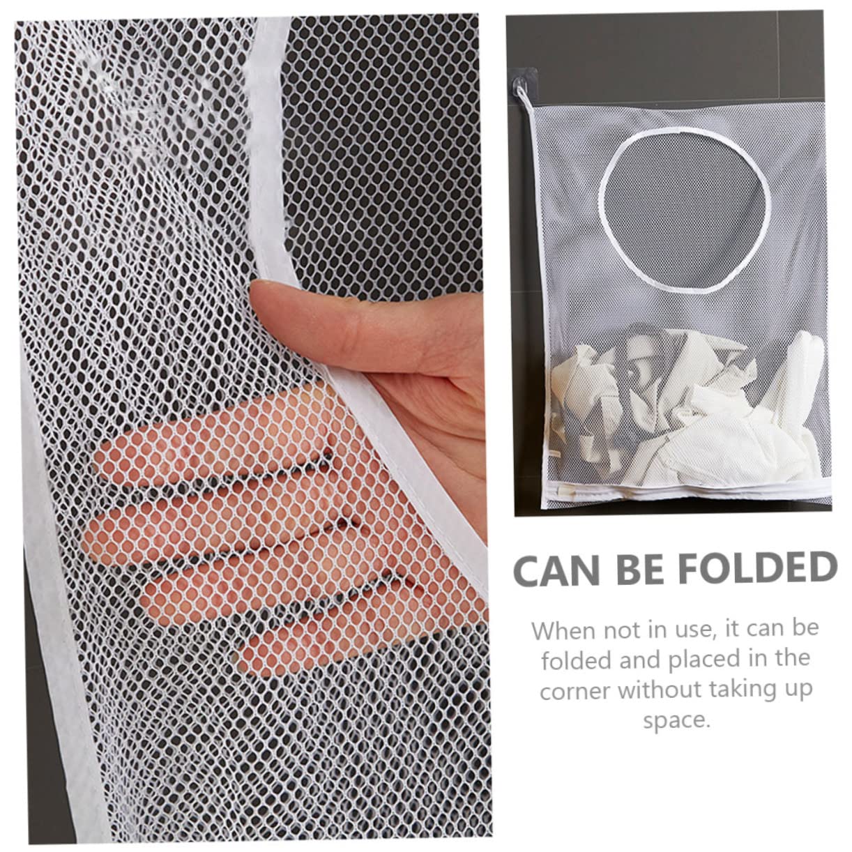 Zerodeko 4sets Sacchetti Appesi Per Vestiti Borsa Per Lavanderia Rete Organizzatore Per Abbigliamento Sporco Capacità Per Casa e Viaggio Include Ganci Per Appendere