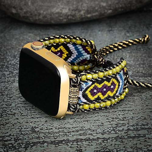 Miniatura 6 de Correa de reloj bohemia con cuentas para iWatch de 1.496 pulgadas, 1.575 pulgadas, 1.614 pulgadas, 1.654 pulgadas, 1.732 pulgadas, 1.772 pulgadas,