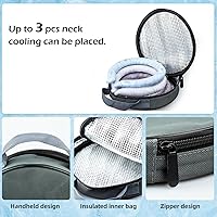 Vista 2 de Tubo de enfriamiento para cuello con bolsa aislada, enfriadores de hielo reutilizables para el cuerpo, enfriadores de cuello para clima caliente