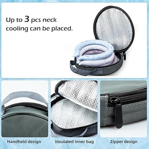 Miniatura 2 de Tubo de enfriamiento para cuello con bolsa aislada, enfriadores de hielo reutilizables para el cuerpo, enfriadores de cuello para clima caliente