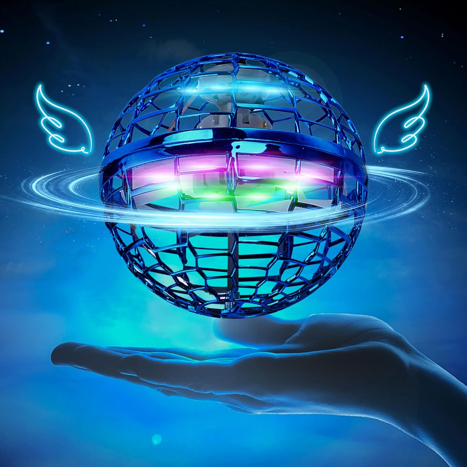 Flying Ball Toy Globe 360°Rotating Hand Controlled Flying