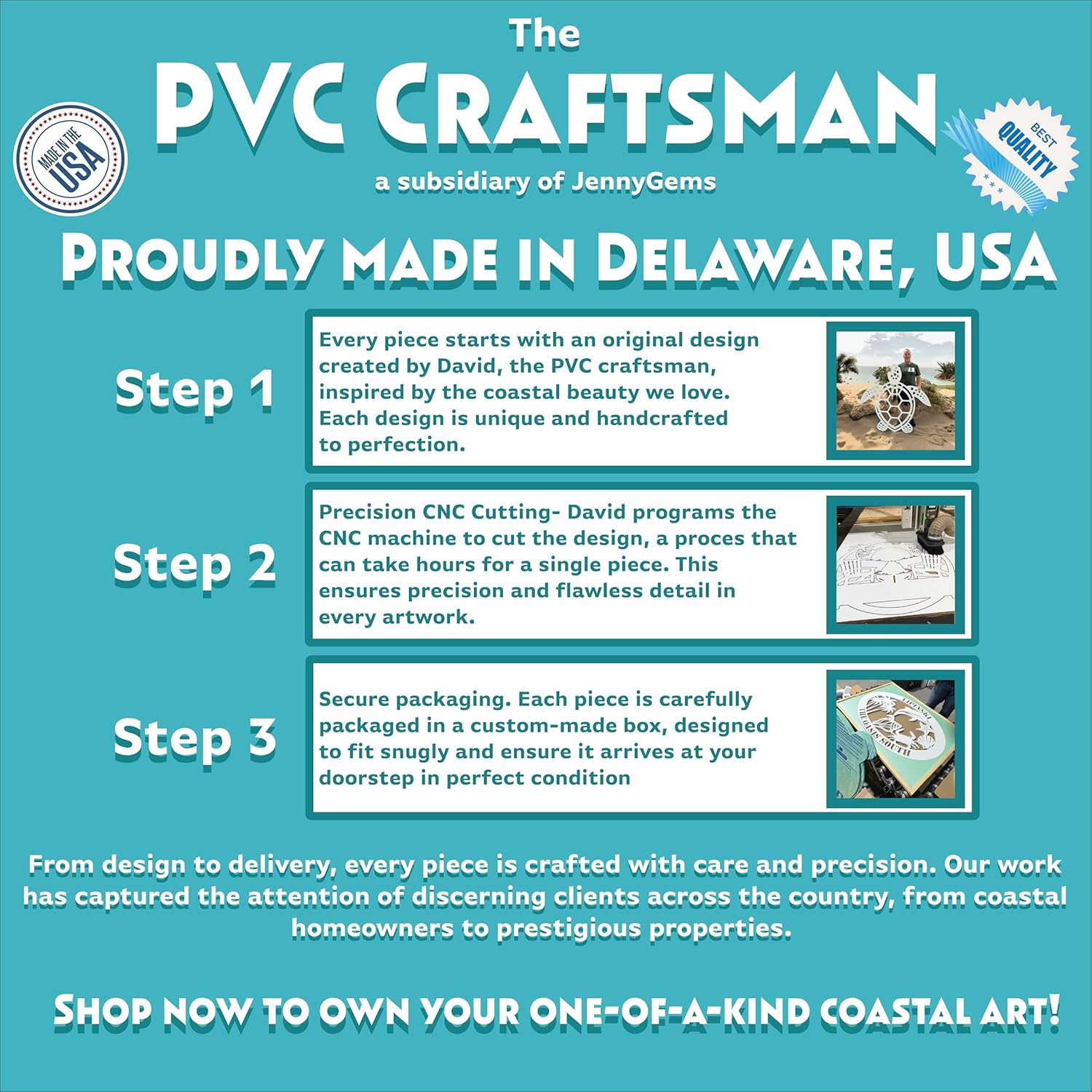 JennyGems Mermaid Surfboard Wall Art | Weatherproof PVC Coastal Decor | Indoor/Outdoor Watercolor Mermaid with Dolphin | Hook Installed | Made in USA | Porch Pool Patio Wall Decoration | 2 Foot