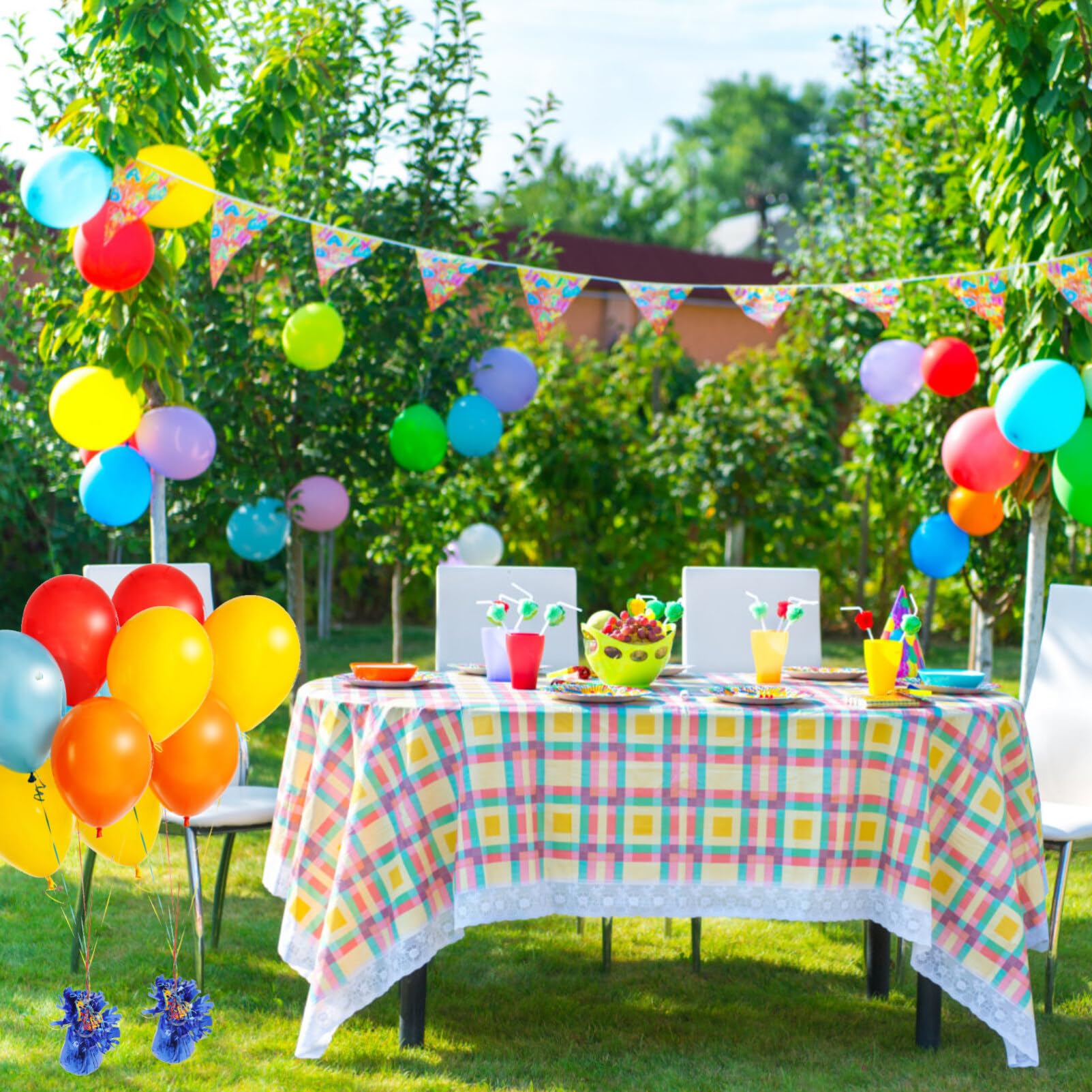Pesas de Globos 12 Piezas de Hormigón Azul, Bloques de Gravedad