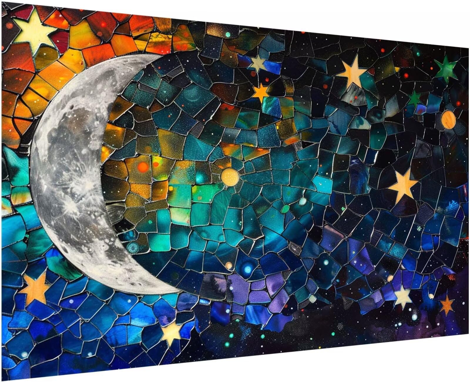 Amazon.co.jp: 数字油絵 星 Paint by Numbers 月、ペイント バイ