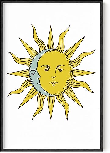 Miniatura 53 de HAUS AND HUES Pósteres Groovy - Arte de pared retro de los años 70, decoración de habitación hippie, carteles trippy para dormitorio, póster Rays