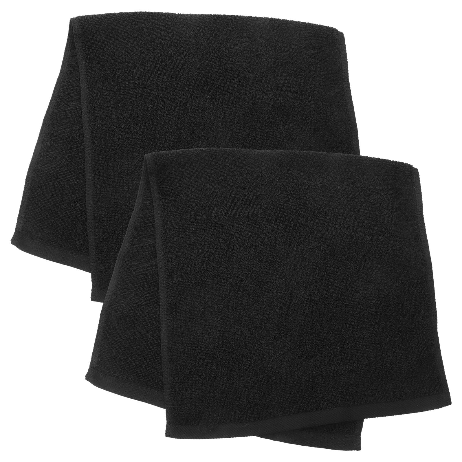 Toallas Cabello Mojado de Algodón Negro, 2 Piezas, Absorción Rápida y Diseño Simple para Adultos en Casa o Salón