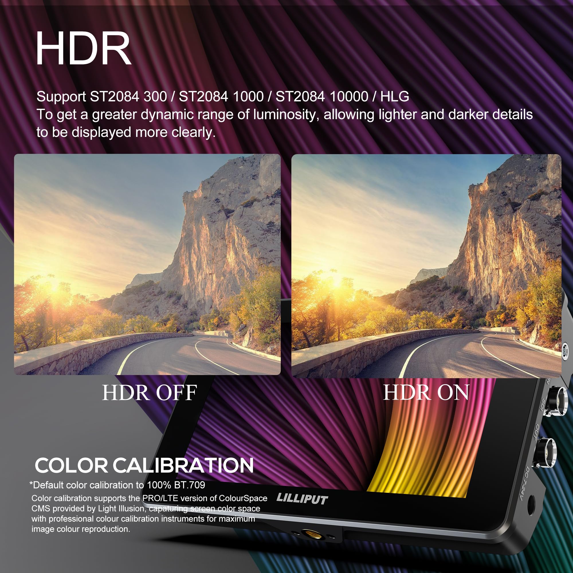 LILLIPUT HT5S 5,5" FHD IPS caméra Moniteur 2000NITS, DSLR Moniteur de Champ de caméra, ekran dotykowy Kamera Field Monitor HDMI SDI 3D-LUT HDR 1920 x 1080