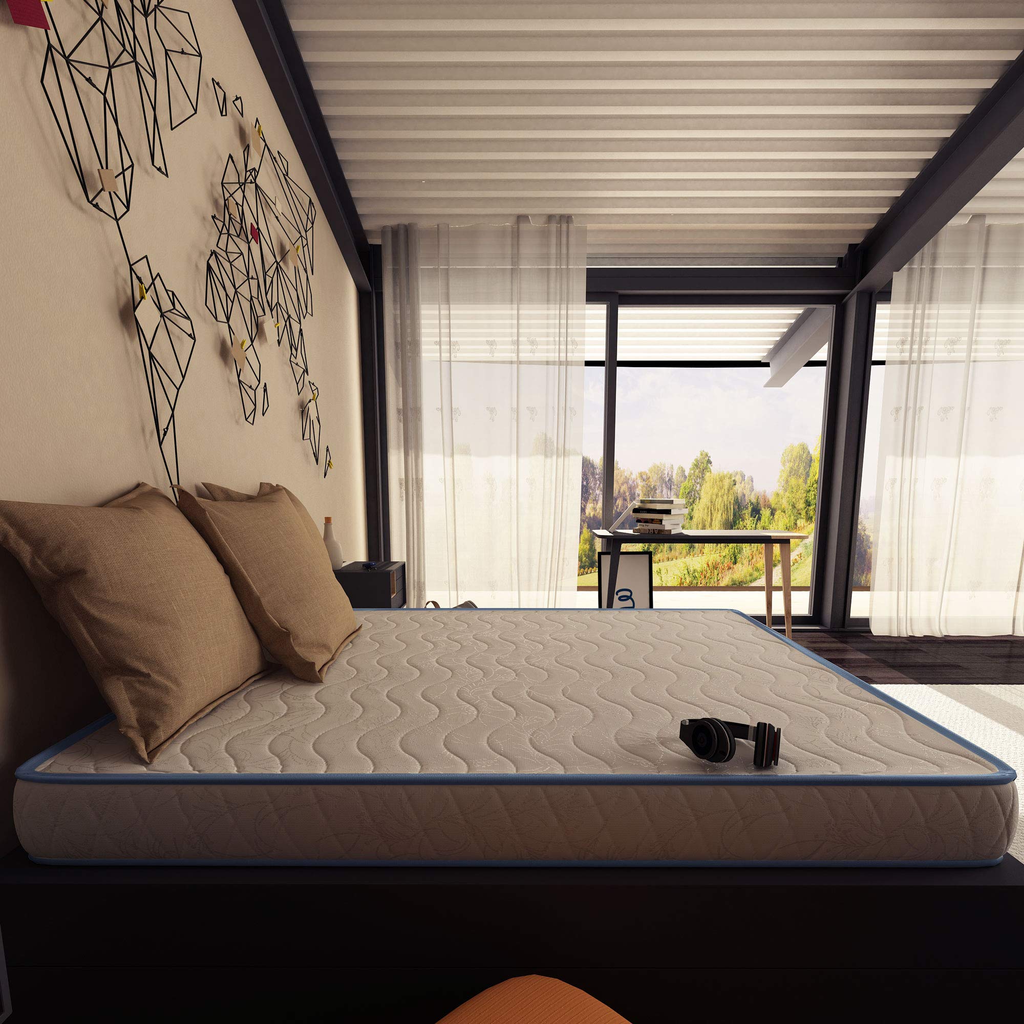 Baldiflex Materasso Singolo Easy Basic L, H 18 cm in Poliuretano Espanso Waterfoam, Ortopedico, Antiacaro, Misura 80x190 cm