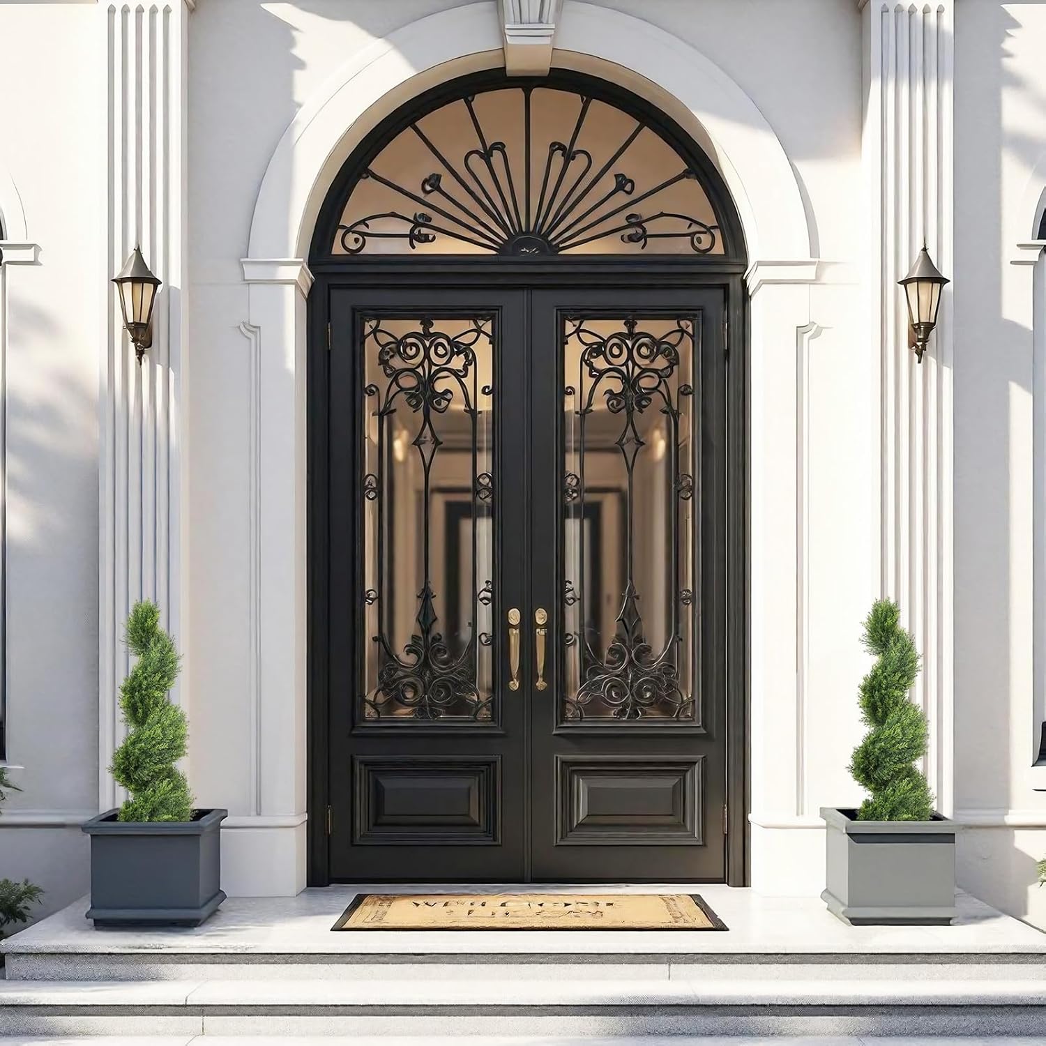 THE BLOOM TIMES 3ft Artificial Topiary Trees Set of 2, 36 inch Faux Cedar Cypress Spiral Topiary Trees Outdoor - Fake Plants for Garden Front Porch Indoor Outside Planter Christmas Decor 3 Foot - Image 6