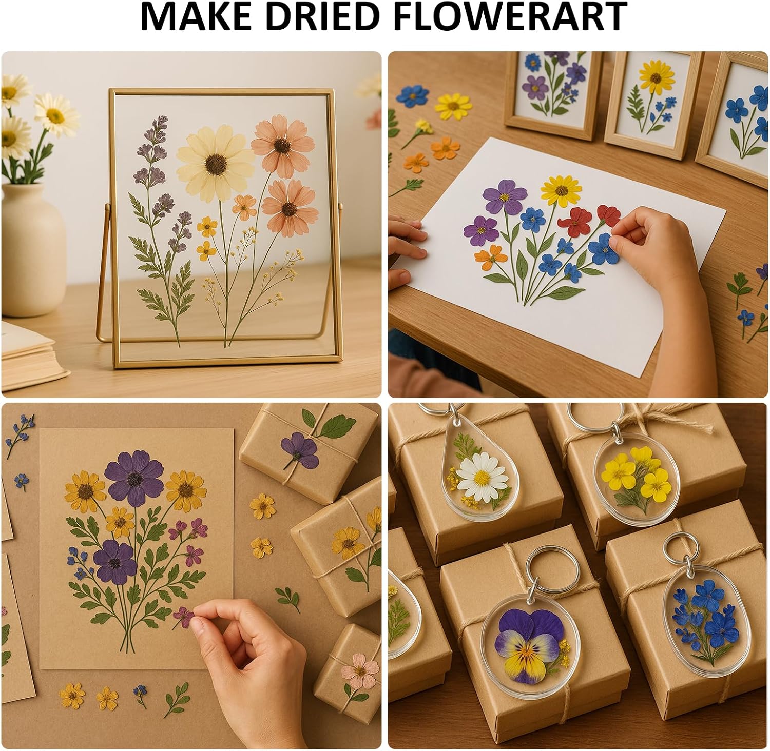 MeRGBWLife Large Flower Press Kit for Adults – 10.8"x6.9" Wooden 6-Layer Flower Press for Pressed Flowers, Herbs & Leaves, DIY Flower Preservation for Bookmarks, Weddings, and Craft Projects