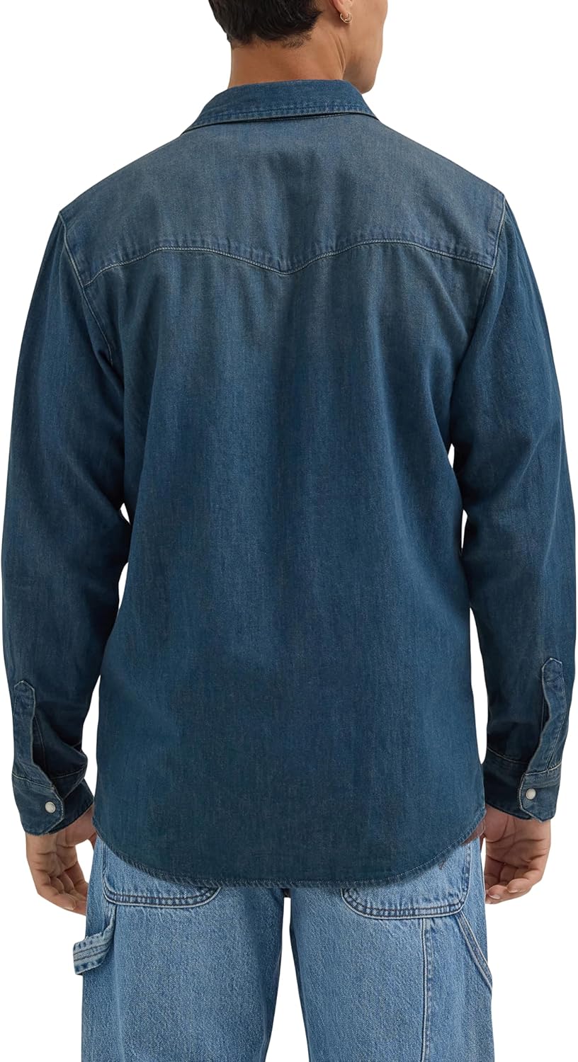 Wrangler Mens Long Sleeve Denim Shirt - Image 3