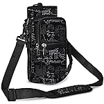 icolor Water Bottle Carrier Bag with Strap 25/32/40 oz Crossbody Bottle Holder with Phone Pocket Sling Sleeve Insulated Neoprene Water Bottle Pouch for Walking Travelling (TriompheArch, 25oz)