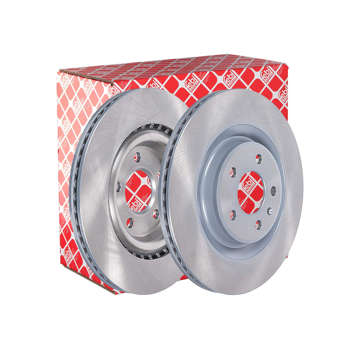 febi bilstein 43985 Brake Disc Set (2 Brake Disc) rear, internally ventilated, No. of Holes 5