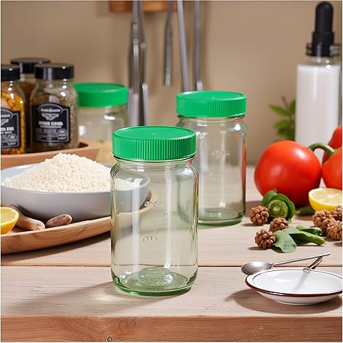 Miniatura 3 de JARMING COLLECTIONS Tarros de vidrio de 16 onzas con tapas de plástico sin BPA Tarros de boca regular para bebidas y almacenamiento para cocina,