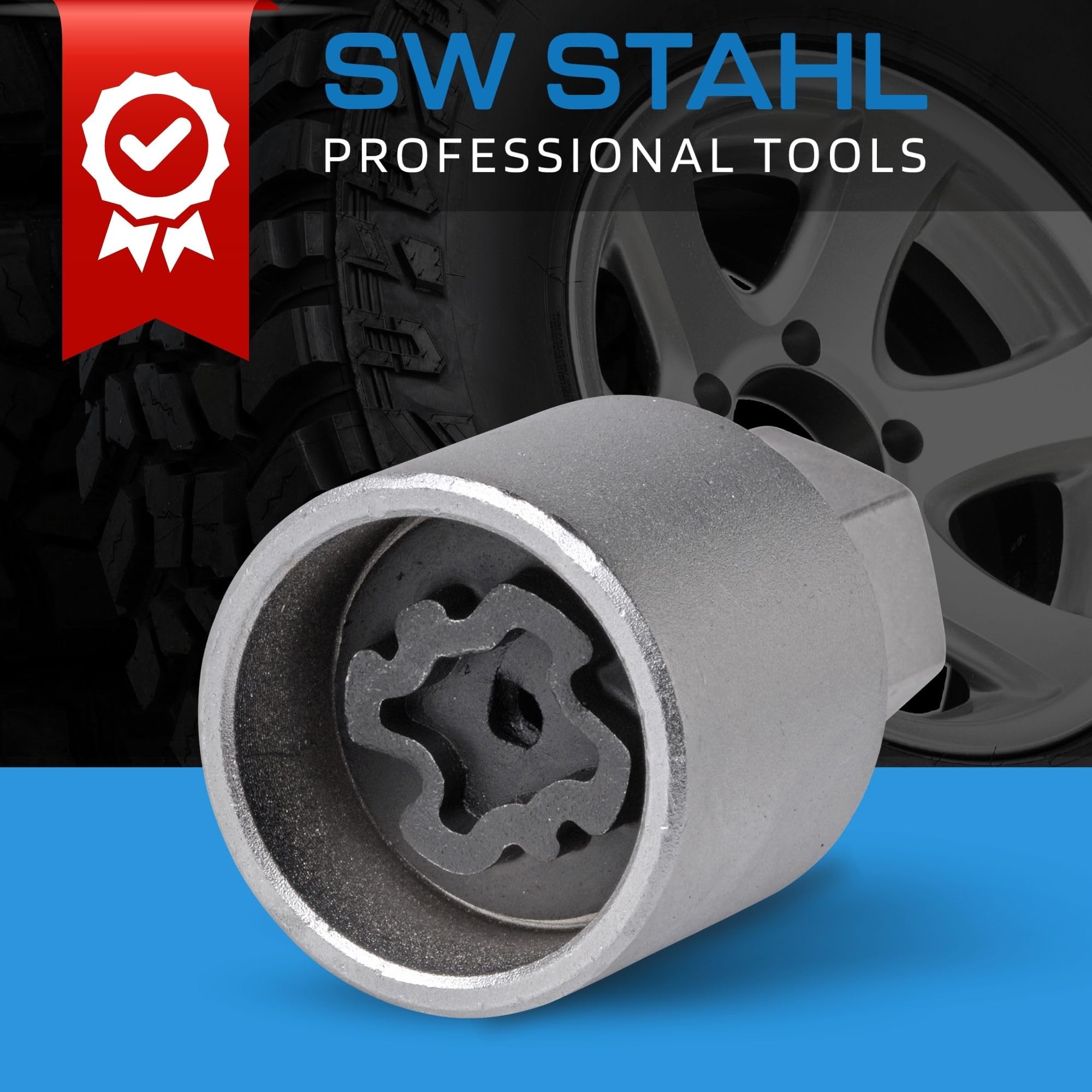 SW-Stahl 02383L-14 - Lucchetto per cerchioni, adattatore VW 534