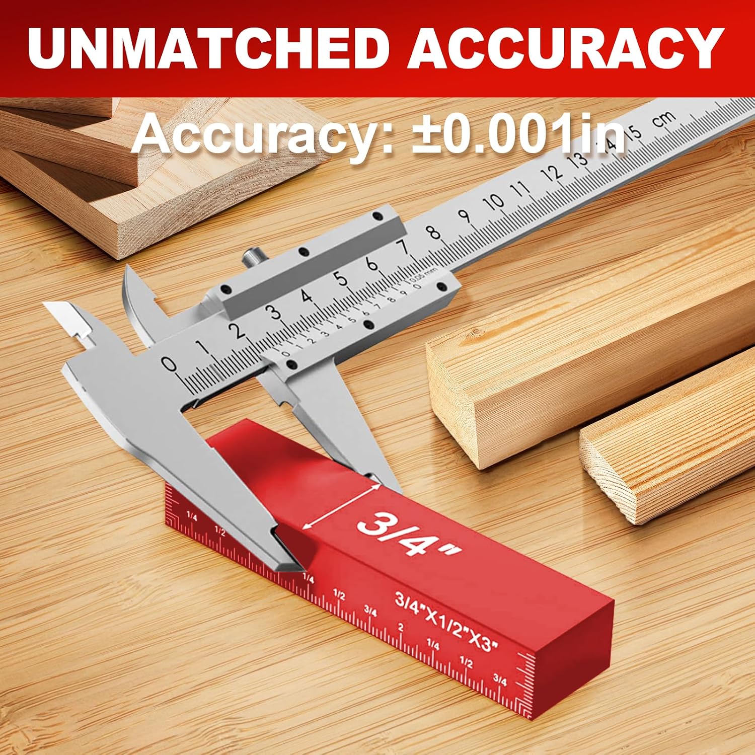Setup Blocks Height Gauge Set, 15pcs Precision Aluminum Setup Bars for Router and Table Saw Accessories Woodworking Set Up,Bars Accessories Laser Engraved Size Markings