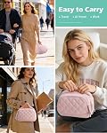 Sac de pompe à sein portable, sac de pompage avec diviseur réglable.Sac de pompe compatible avec les pompes Momcozy, Medela et Eufy, doublage rembourré, poignée puffe, pour le travail, le voyage et l'utilisation familiale