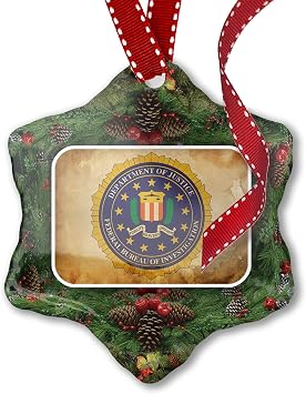 Christmas Ornament FBI Federal Bureau of Investigation