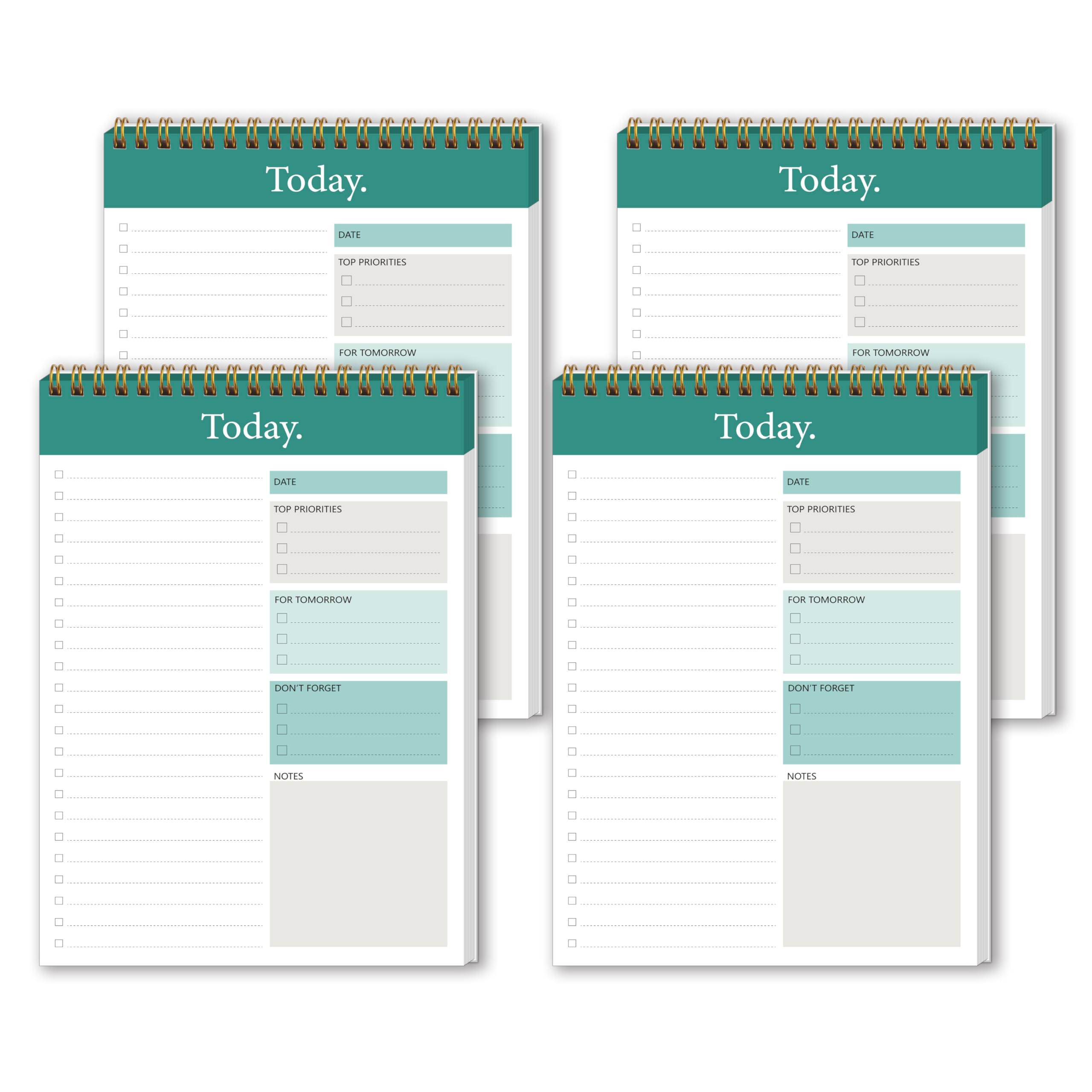 GOLDPEI To Do List Notepad - Daily Planner Notepad Undated 52 Sheets Tear Off, 6.5" x 9.8" Planning Pad Checklist Productivity Note Pad for Work and
