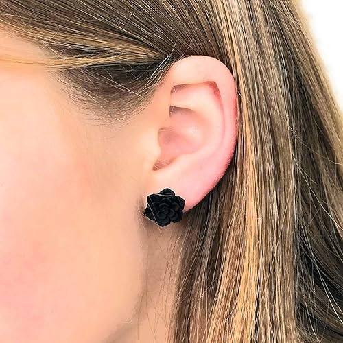 Vista 56 de Hypoallergenic Succulent Earrings for Sensitive Ears (Blue/Grey, Pure Titanium)