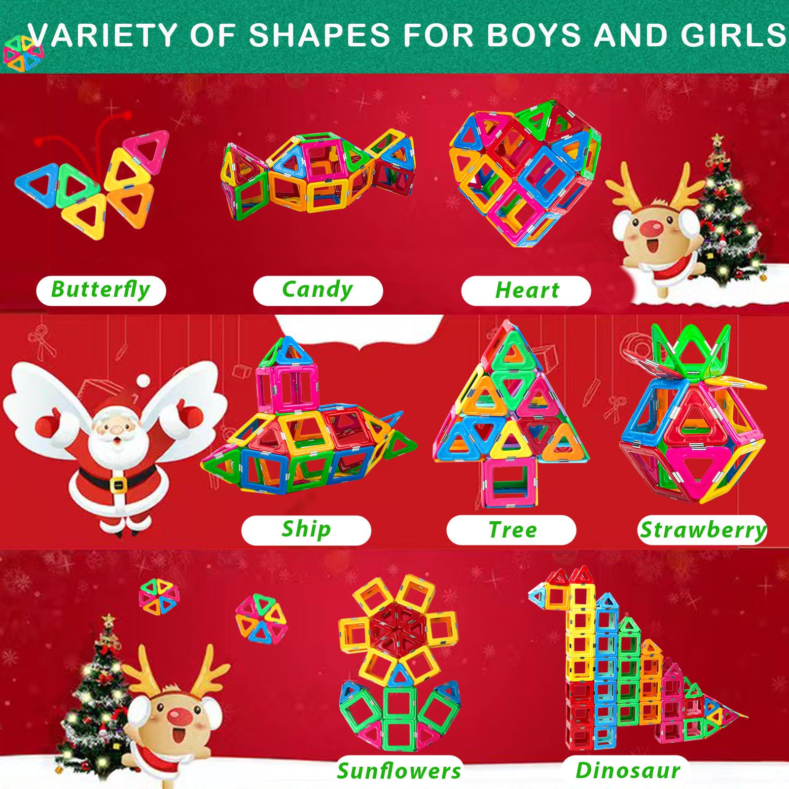 kittery Costruzioni Magnetiche Giochi per Bambini 3 Anni 36 Pezzi Magneti Giochi Bambina 3 4 5 Anni Creativi Educativi Giochi Magneticiper Bambini Natale Compleanno Regalo Bambina 3 4 5 6 7 8 Anni