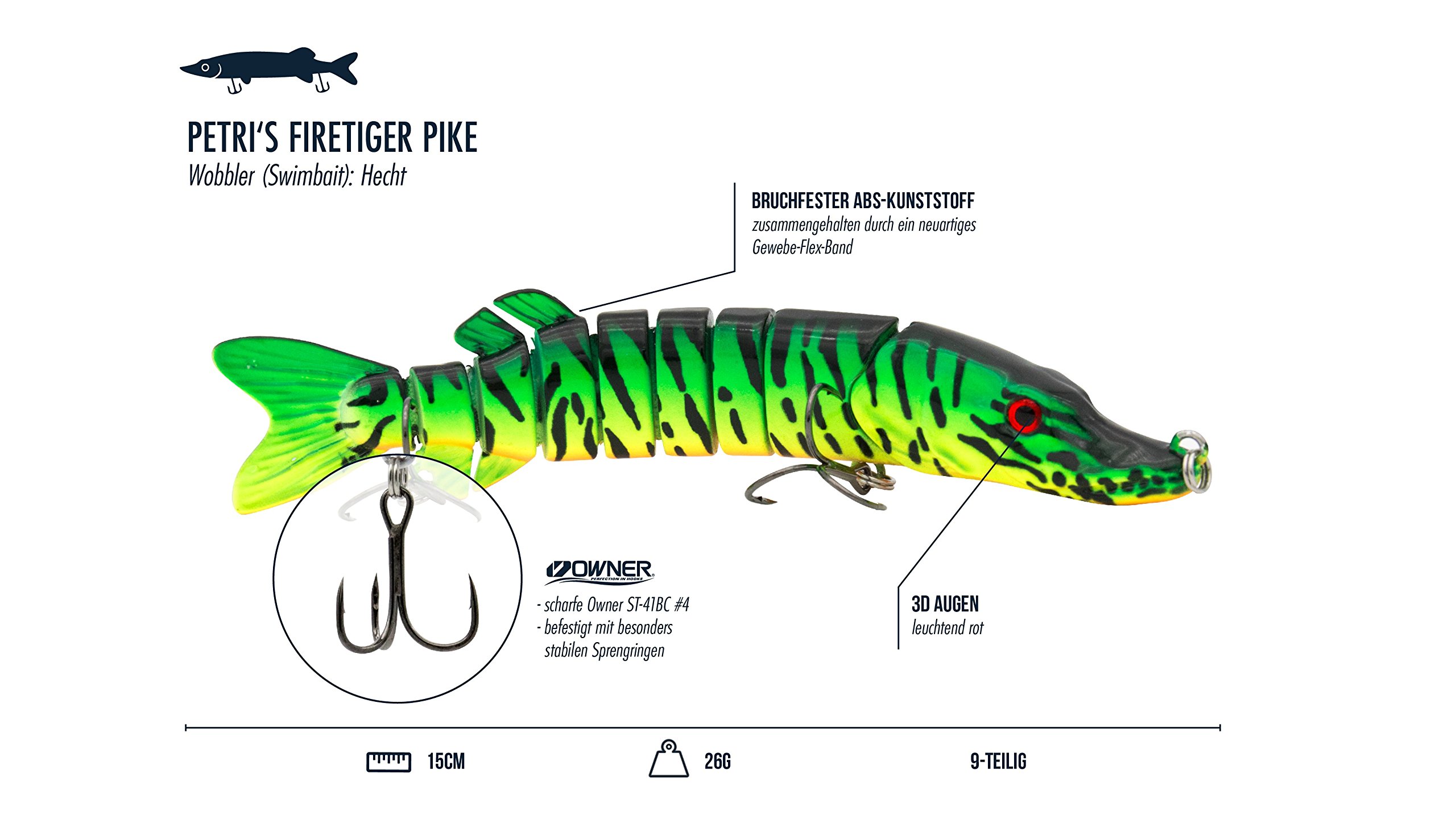 Bas De Ligne Titane Pour Brochet - Lot De 5 Avec Mousqueton 40cm 20kg | Pêche Prédatrice