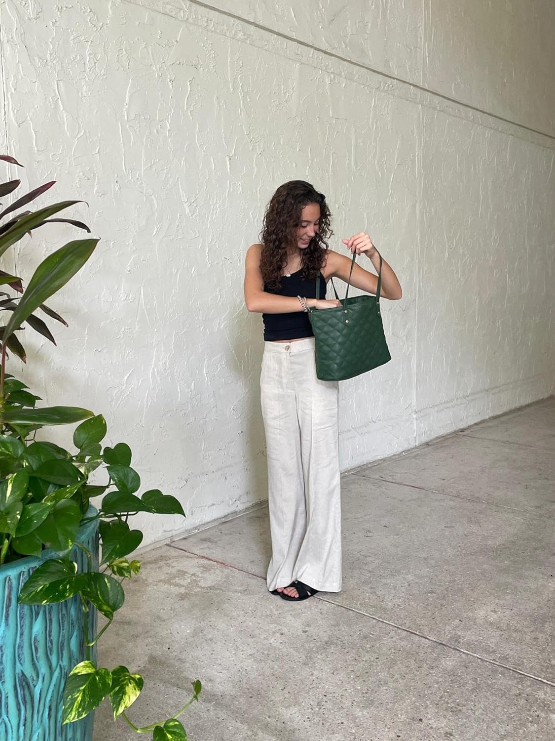 Montana West Quilted Tote Bag for Women Large Shoulder Bag Fashion Handbags with Top Zipper - Image 2