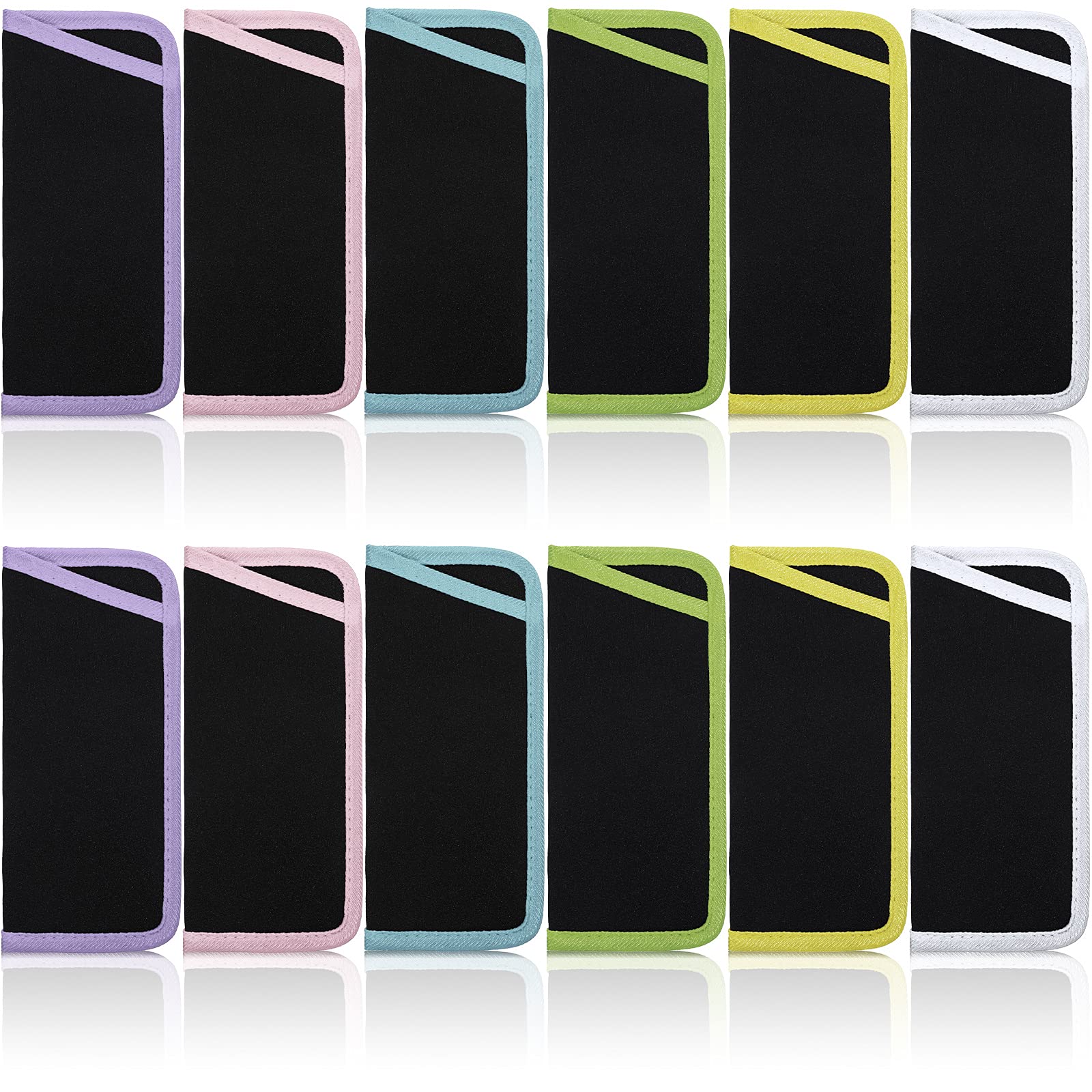 Photo 1 of 12 Pieces Glasses Case Soft Eyeglasses Pouch Portable Eyewear Sunglasses Bag Anti Scratch, 6.1 x 2.76 Inch, 6 Colors Multi Color
