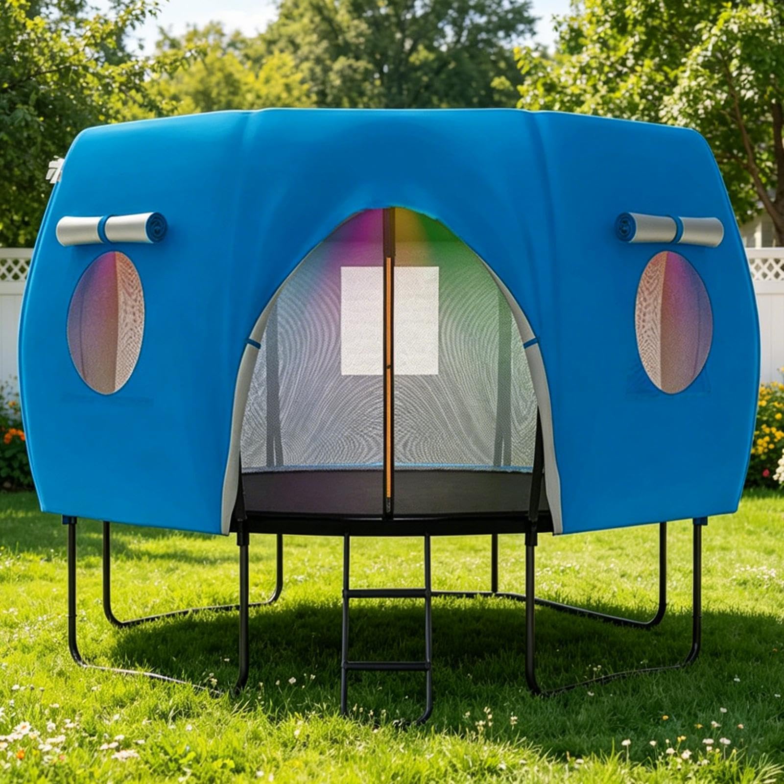 Protector de toldo para cama elástica resistente al viento