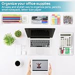 Vtopmart 25 PCS Plastic Clear Drawer Organizer, Acrylic Desk Drawer organizers, Organization and Storage for Makeup, Bathroom, Office, kitchen, Bedroom