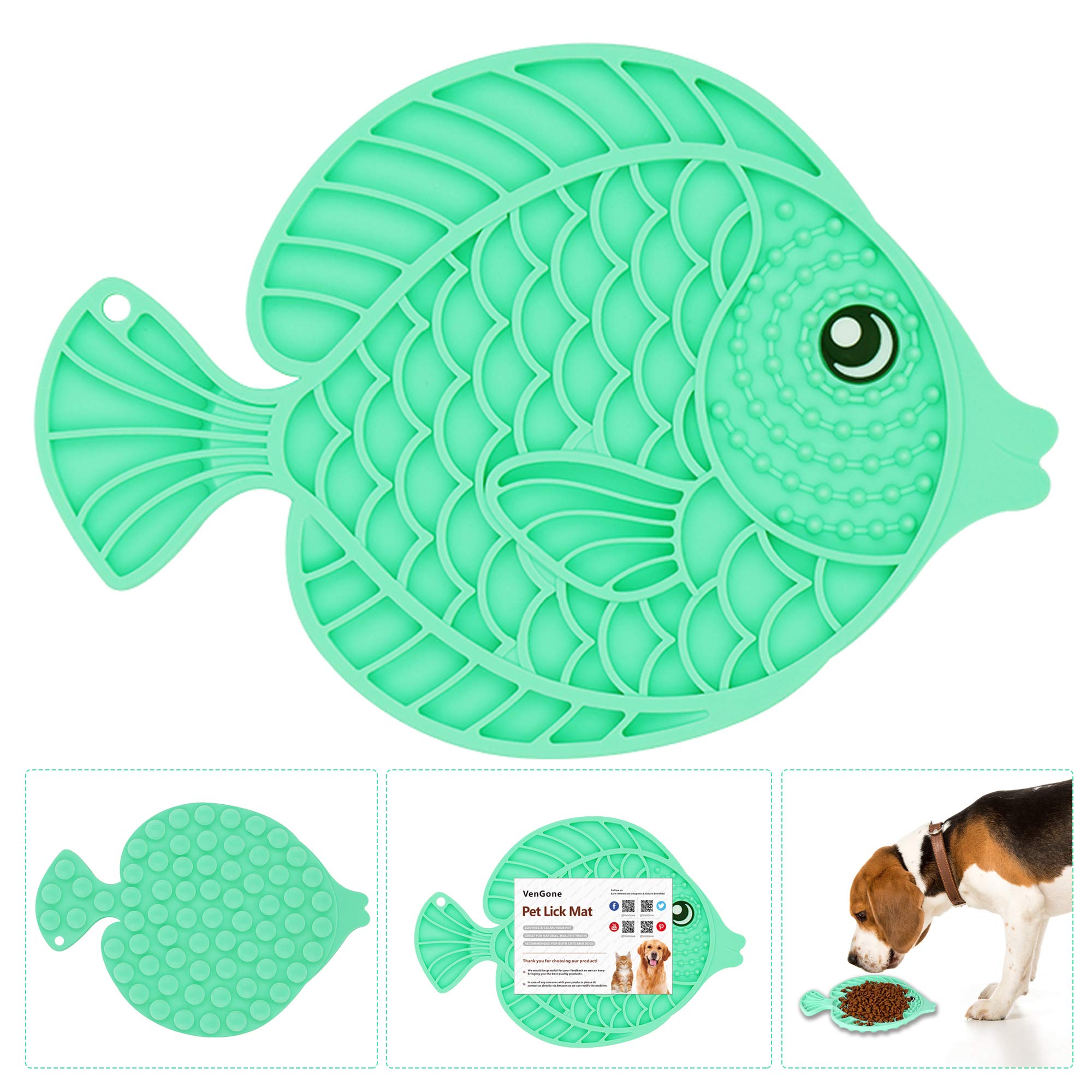 VenGone Lick Mat for Dogs & Cats for Boredom and Anxiety Reduction, Dog Slow Feeders with Strong Suction Cups, Alternative Snuffle Mat, Puppy Lick mat for Dog Crate