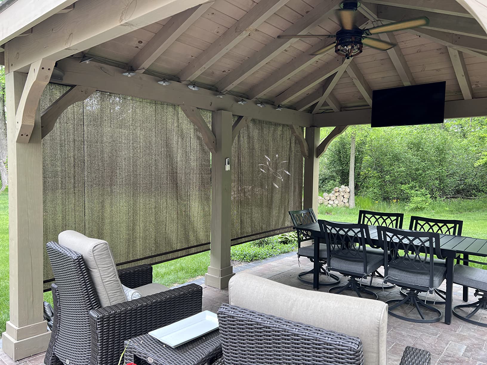 8/mo Finance Patio Paradise Roll up Shades Roller Shade 4'Wx6'H