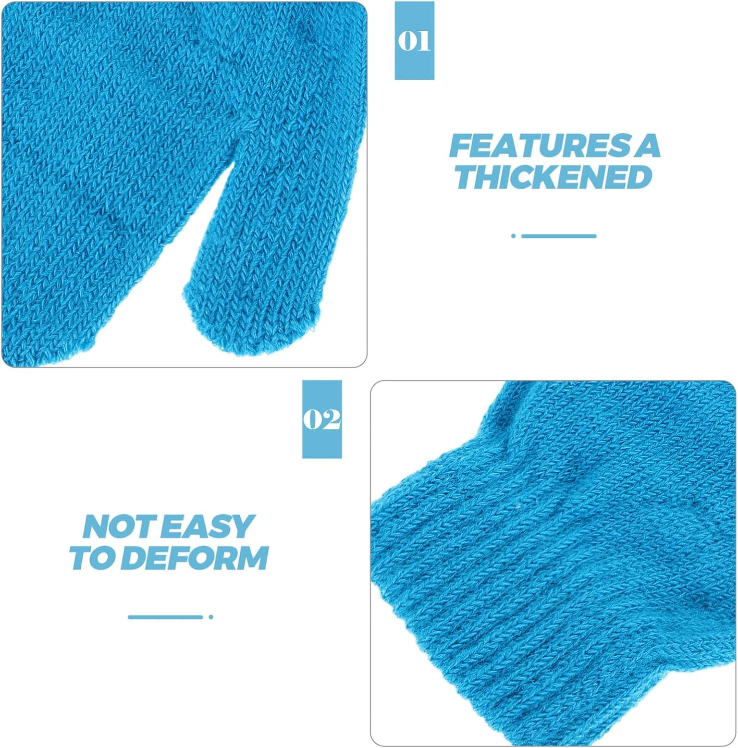 ERINGOGO Baby Winter Gloves Soft Warm Knitted Mittens for Toddler Boys and Girls Thick Infant Mittens Light Brown