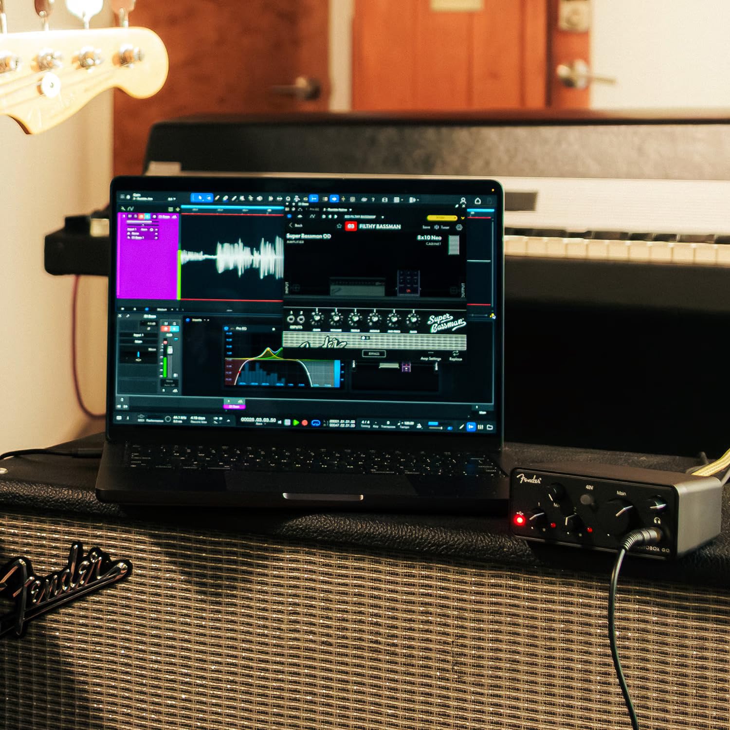 Fender AudioBox Go - Interfaz de audio USB-C de 2 canales con cable jack keepdrum