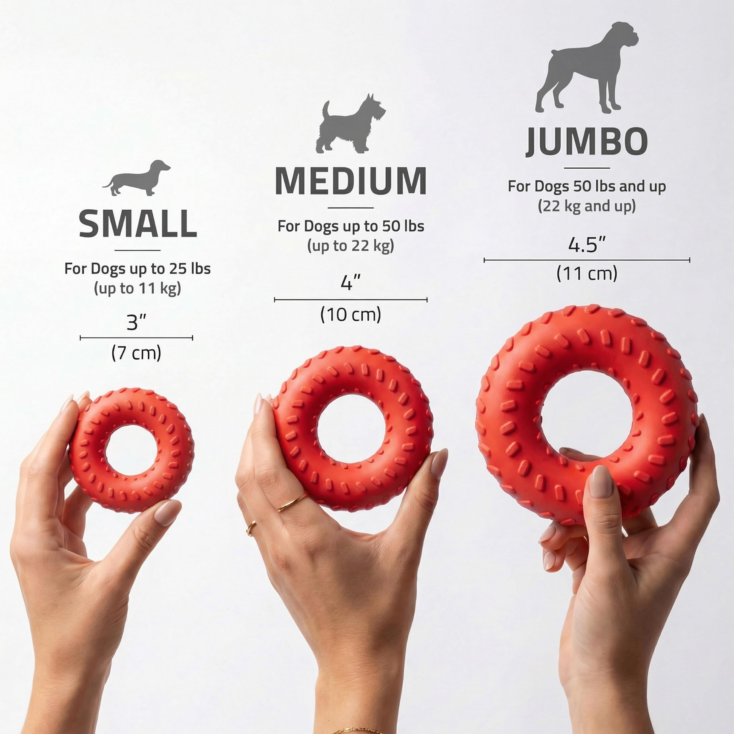 Playology Doppelschichtiges Ringspielzeug für mittelgroße Hunde bis zu 22,7 kg, ansprechendes, natürliches Rindfleischduft, langlebiges Kauspielzeug für Power-Kauer, leicht zu reinigen, interaktiv und