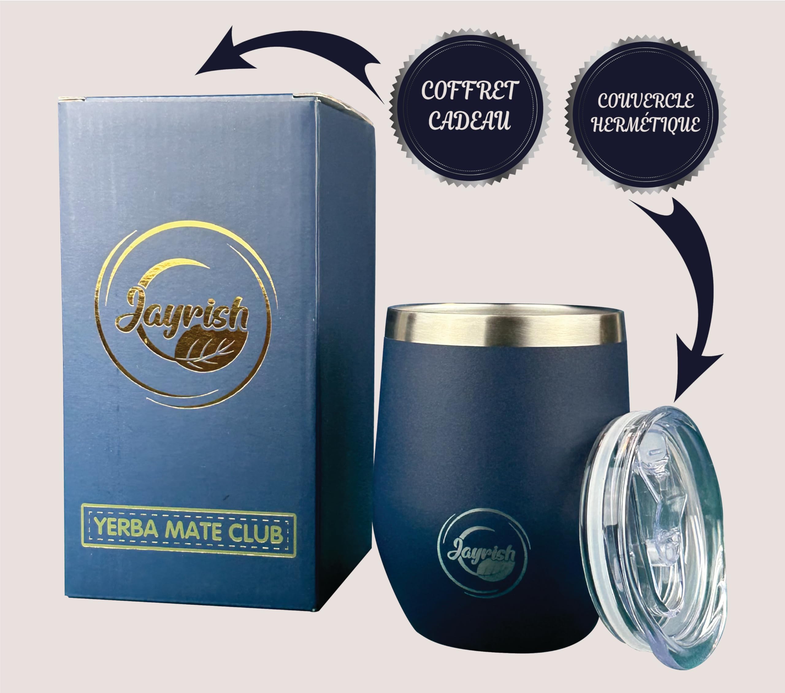 Kit Maté - Calebasse, 2 Bombillas, Tasse 355 ml en Acier Inoxydable 304, Brosse, Sac de Transport - Coffret Yerba Maté pour Expérience Sud-Américaine Authentique