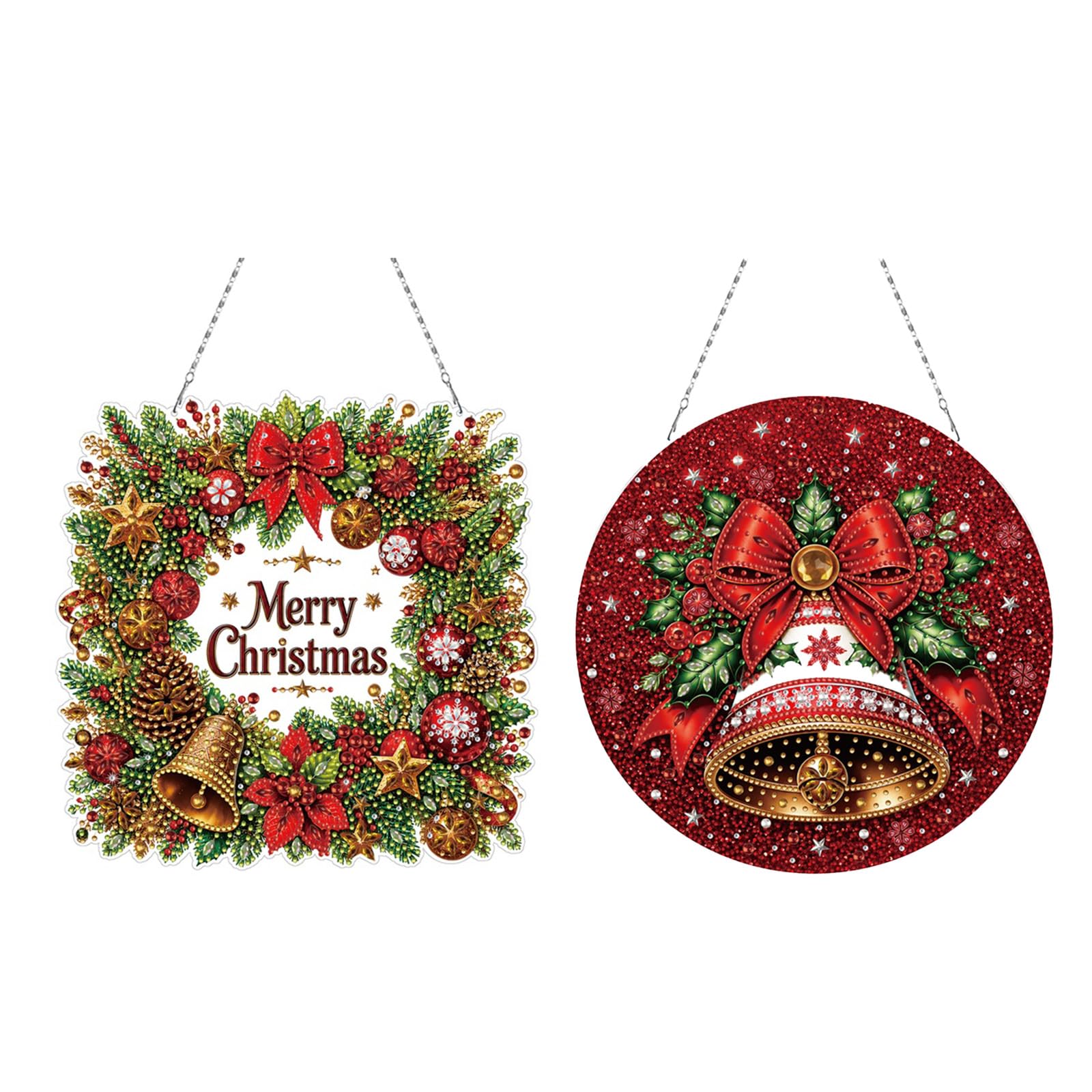 Kit peinture diamant de Noël Lebartm double face étincelant pour adultes - 8