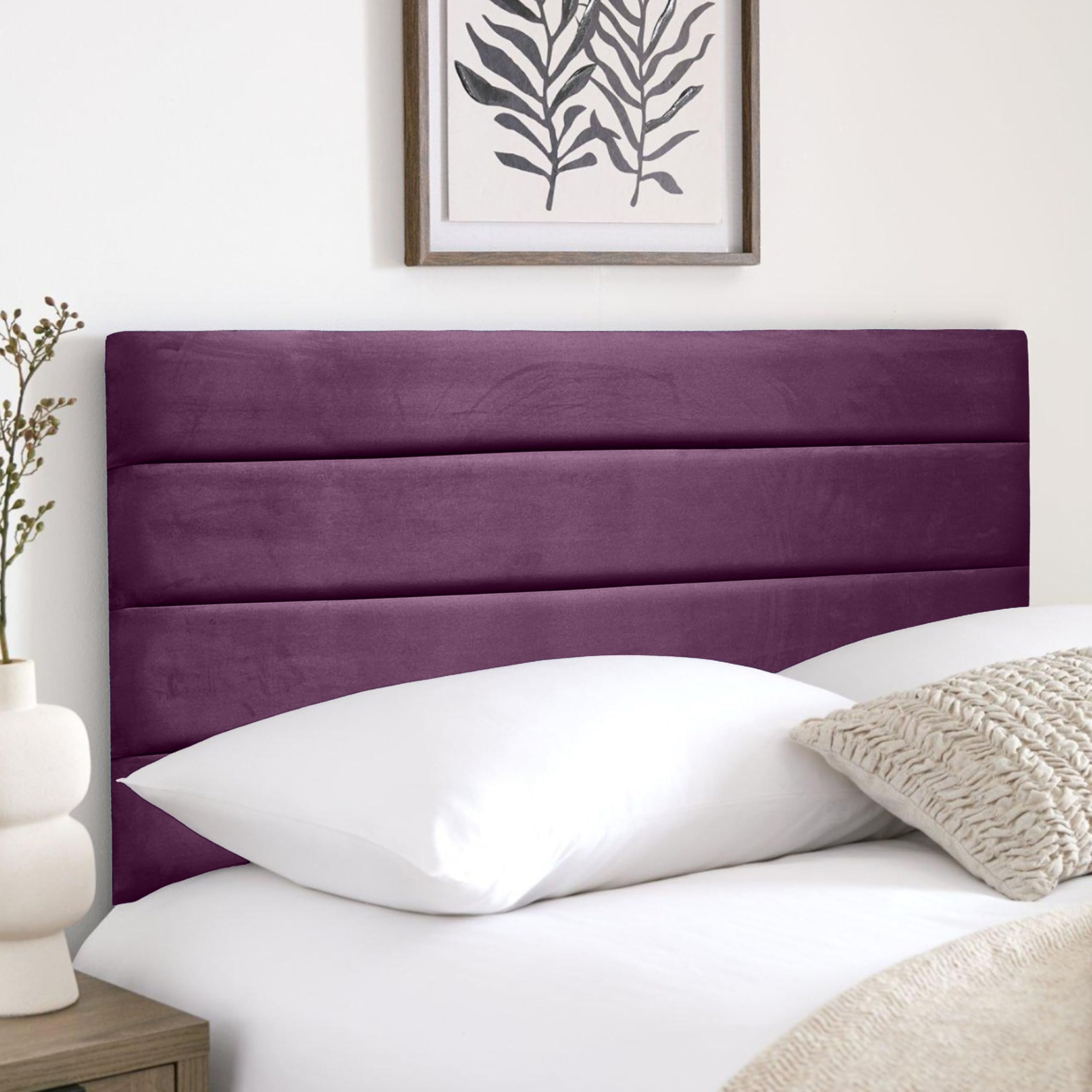 HB-1 Headboards for Beds – Venice 24'' Divan Bed Headboard – Headboards for Divan Beds, Bedroom & Hotel Furniture, Elegant Soft Plush Fabric Head Board