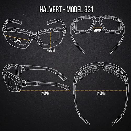 Miniatura 3 de WYND Blocker - Lentes de sol envolventes para conducir motocicletas y deportes extremos