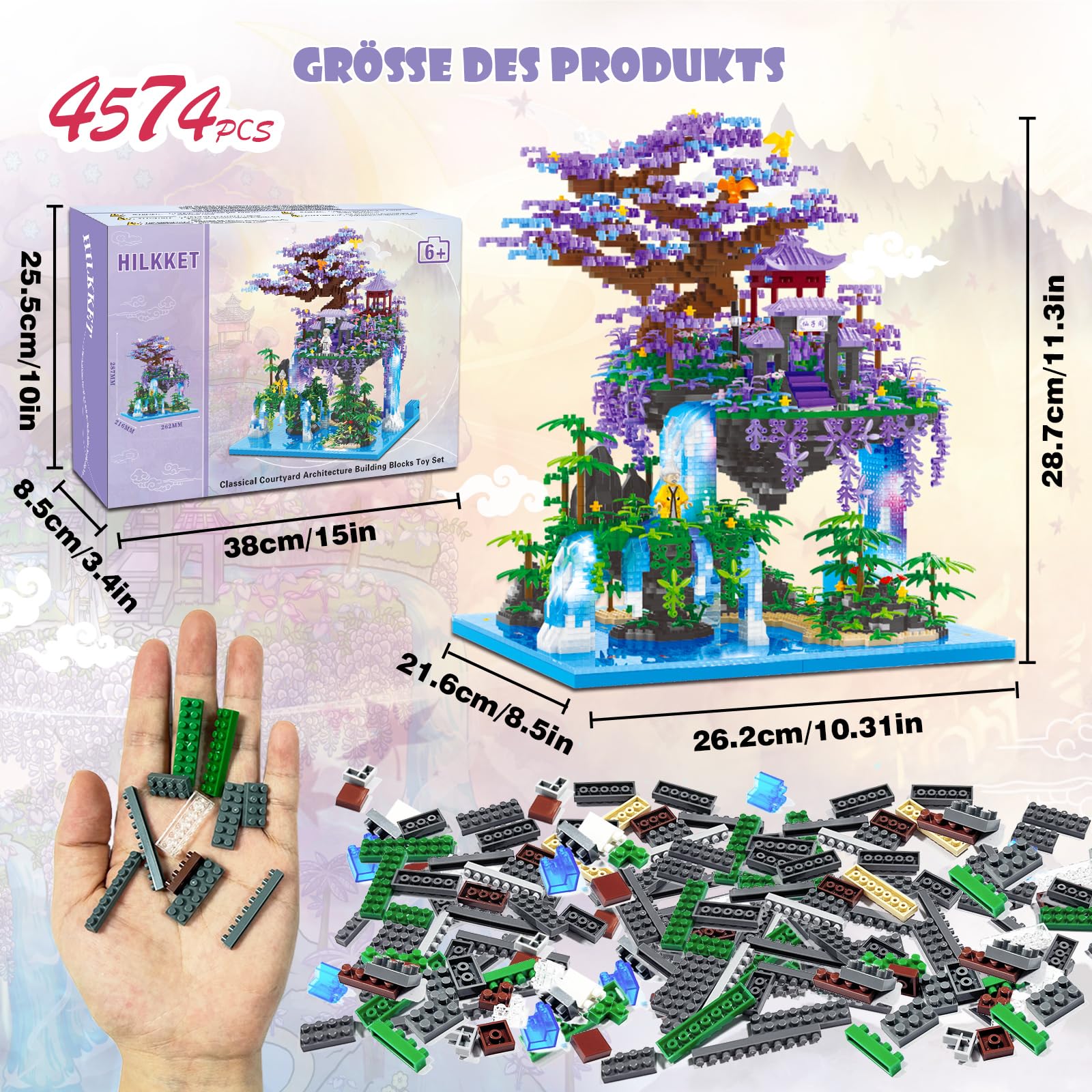 Mini Architettura Cinese Di Suzhou Garden, 3930 PCS