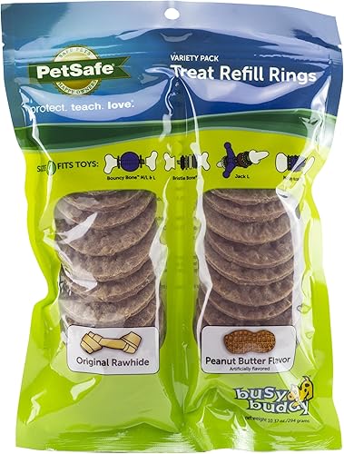 PetSafe - Anillos de piel cruda natural, anillos de juguete para perro, recambios para juguetes de perros pequeños, medianos, grandes y variados