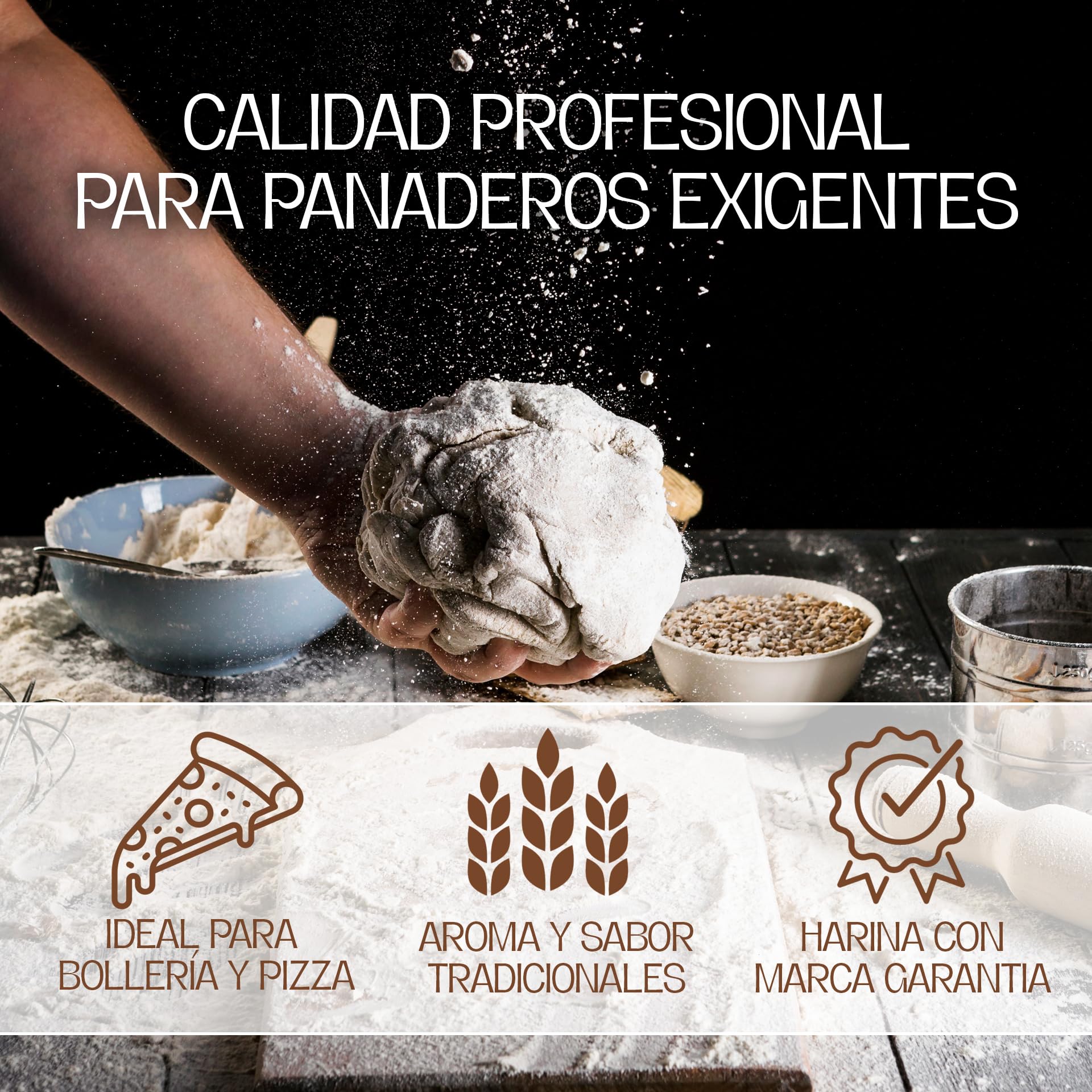 Harina Tradicional Zamorana Ecológica | 25 KG | Especial para Panes Artesanos y Semiartesanos | Ideal para Recetas Caseras | Natural y Sin Aditivos | Sabor y Aroma Auténticos