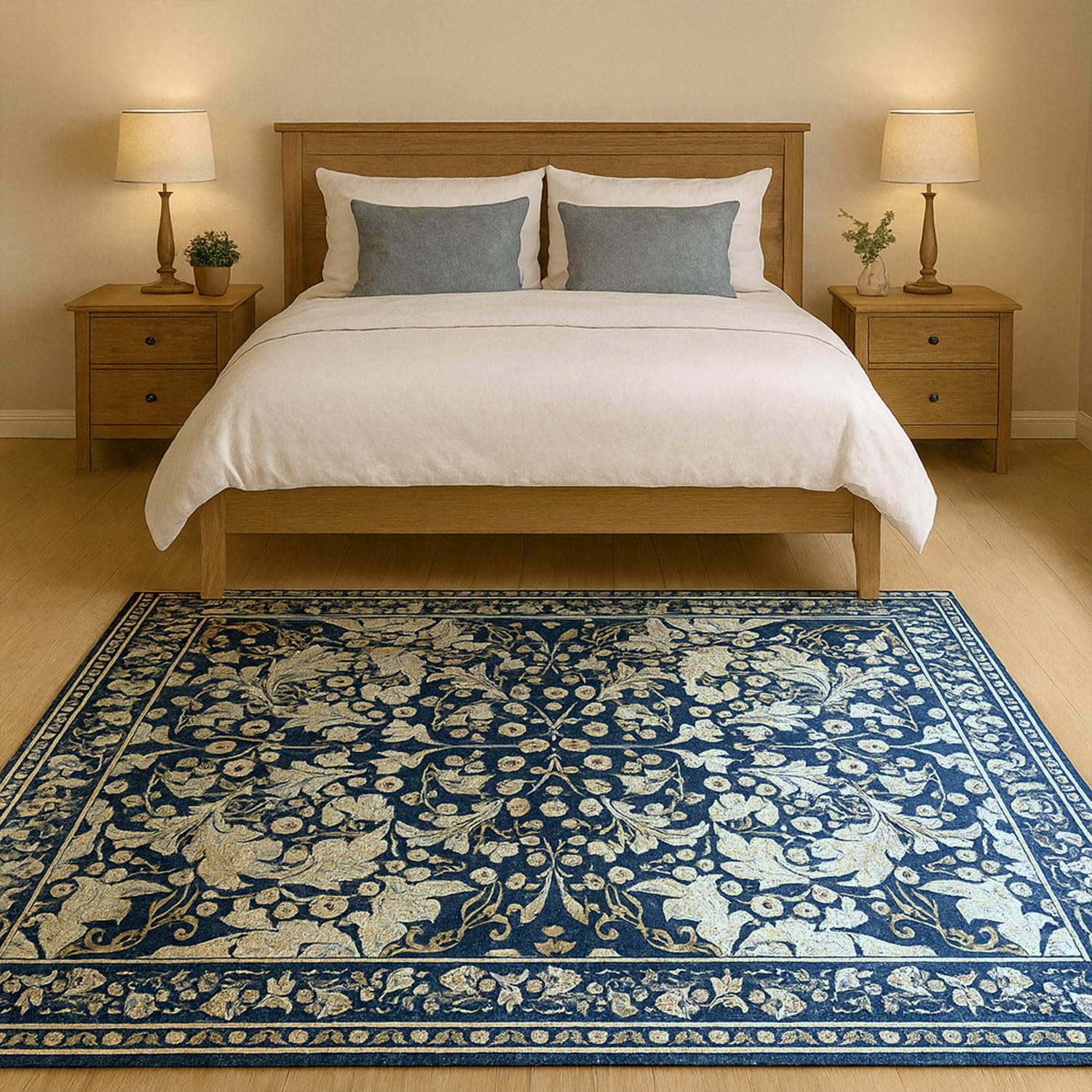LUXE HOME INTERNATIONAL Polyester Persian Carpet – Super Soft, Washable, Anti Skid Carpet for Bedroom, Living Room, Hallway & Home Decor (4x6 Feet, Multicolor, TPR)-image-11