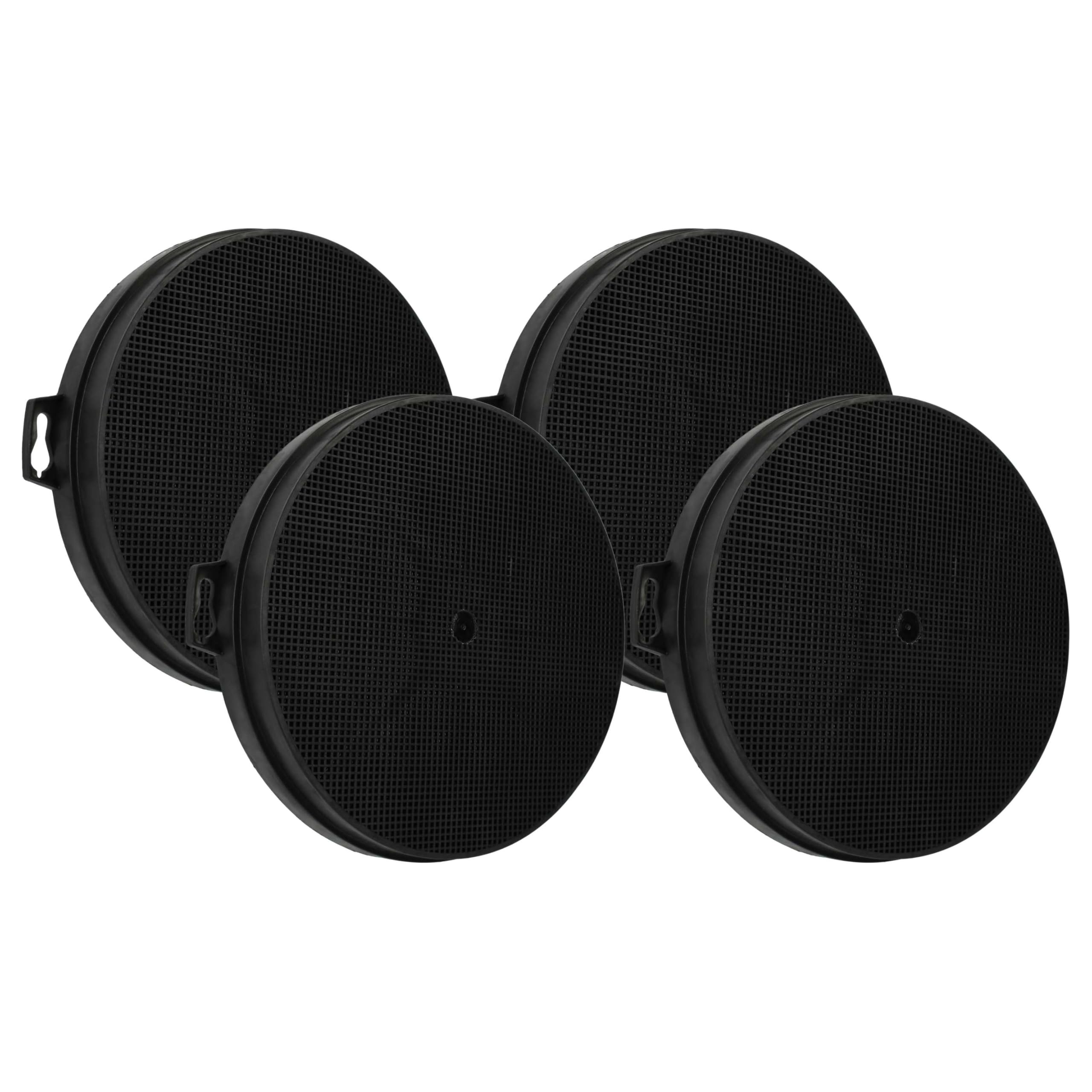 vhbw 4x Filtro a carboni attivi sostituisce Indesit FAC539, CHF210/1 per cappe aspiranti - 21 cm