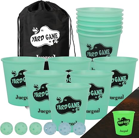 Juegoal Outdoor Giant Yard Pong Game Set Outdoor Toss Game Throwing Game for Beach, Camping, Lawn and Backyard