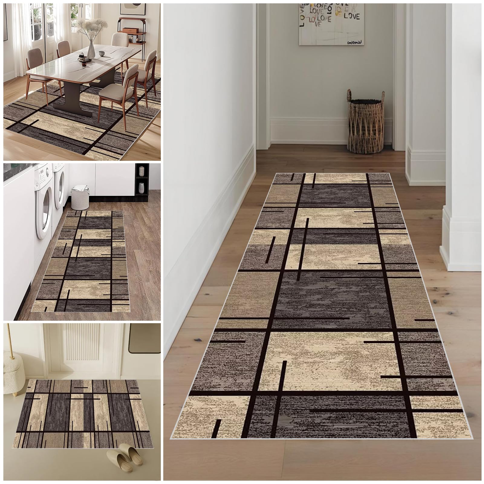 Tapis de couloir anti glisse et lavable pour entrée fort trafic