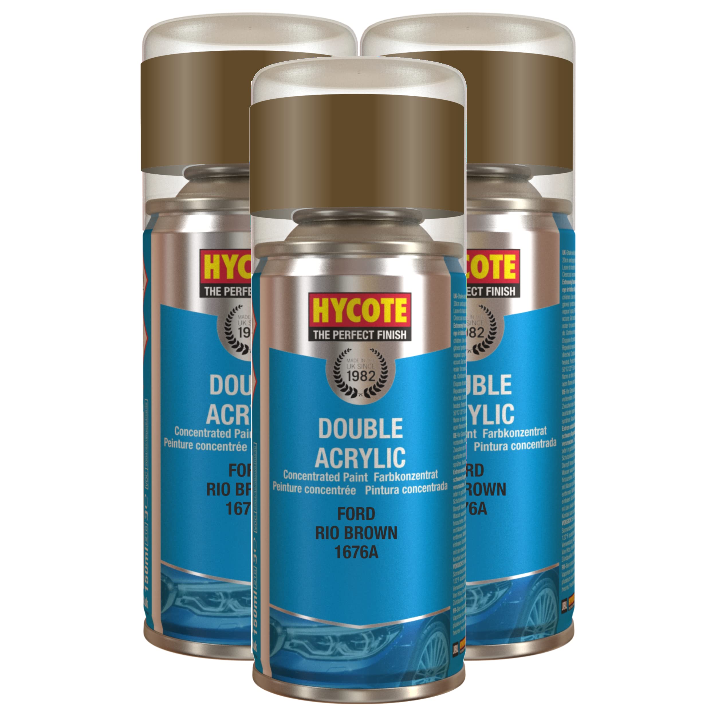 Hycote Brown Ford Rio 150Ml (Pack Of 3)