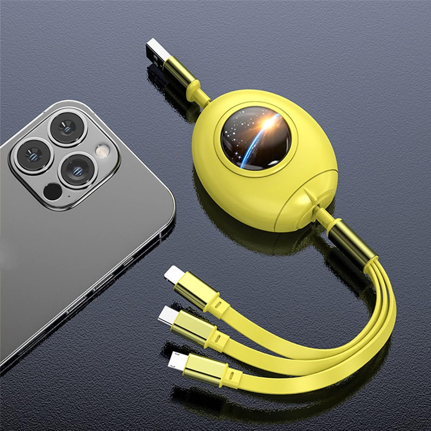 3 in 1 USB Cable Data Line, Multi Charging Cable, Universal Portable