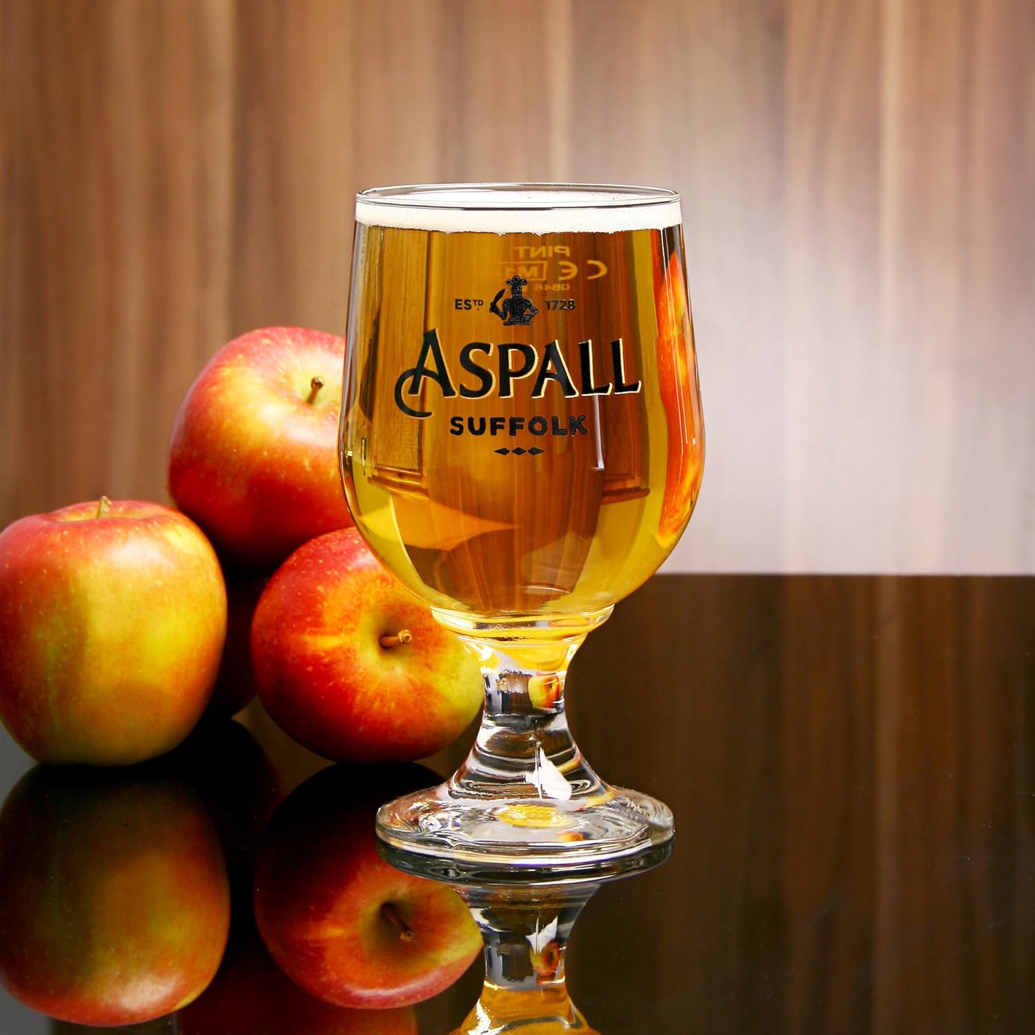 Cider Glasses Tableware Aspall Cider Goblet Pint Glasses CE 20oz Aspall